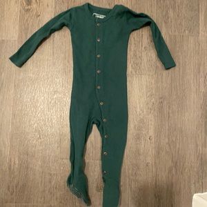Loved baby thermal organic footie green